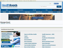 Tablet Screenshot of index.healthboards.com